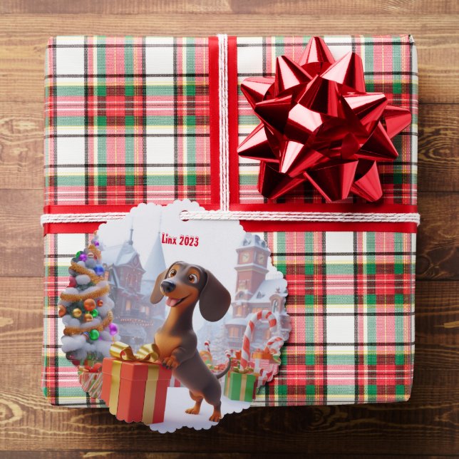 Carte Décorative Chiot Animé Dachshund personnalisé (Insitu (Cadeau))