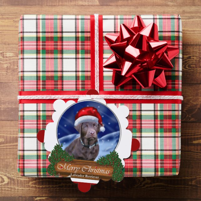 Carte Décorative Chocolat Labrador Retriever Cadeaux de Noël (Insitu (Cadeau))
