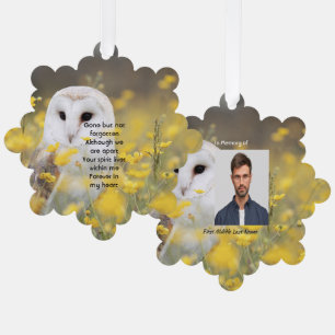 Carte Décorative Chouette effraie photo mémorielle d'oiseau