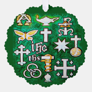 Carte Décorative Chrismons