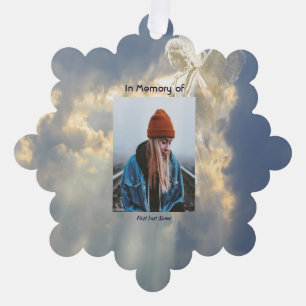 Carte Décorative Christian Poem Memorial Keepsaké Angel Sky Nuages