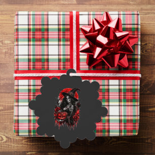 Carte Décorative Citrouille de sorcière gothique Halloween Chat noi