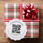 Carte Décorative code qr minimal petite entreprise salon de beauté<br><div class="desc">élégant code qr minimal petite entreprise salon de beauté tendance Ornament Card</div>
