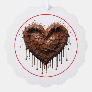 Carte Décorative Coeur chocolat Valentine