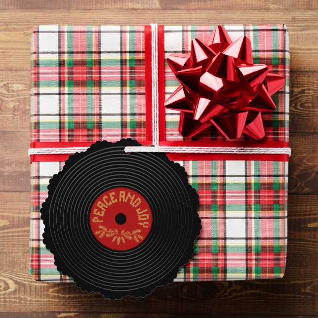 Carte Décorative Conception de disques vinyle Peace and joy (Insitu (Cadeau))