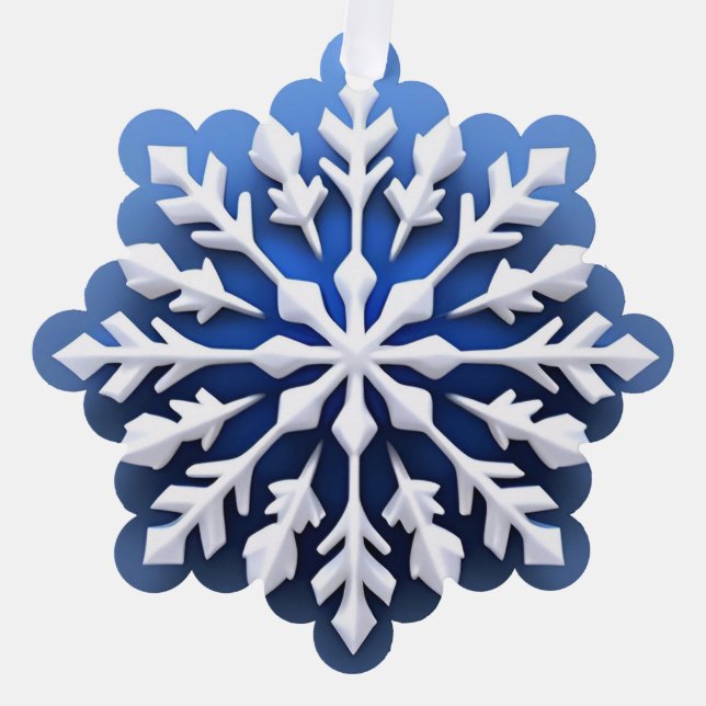 Carte Décorative Conception de flocon de neige blanc détaillé (Recto)