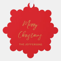 Couleurs rouge et or brillantes Joyeux Noël