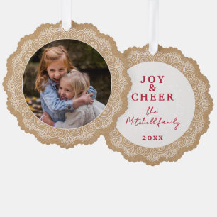 Carte Décorative Couronne de mandala blanche ivoire personnalisée