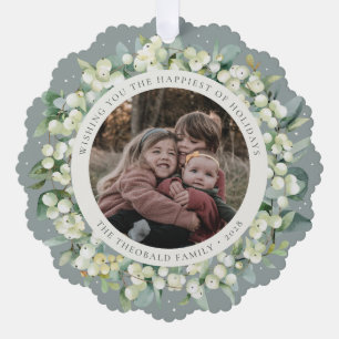 Carte Décorative Couronne de vacances de Snowberry+Eucalyptus Photo