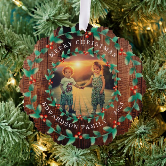 Carte Décorative Create your own family photo personal Christmas (Insitu (Arbre))