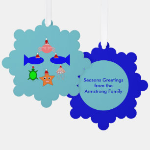 Carte Décorative Créations de la mer de Noël sur mesure