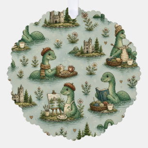 Carte Décorative Cryptides cosy Nessie Monstre du Loch Ness hobbies