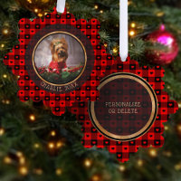 Cute Buffalo Plaid Hearts Custom Chien Animal de c