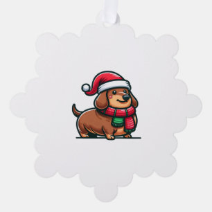 Carte Décorative Dachshund Elegance Christmas Anticipation Classic
