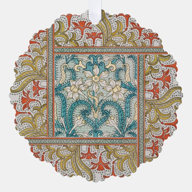 Carte Décorative Daffodique chintz papier peint à fleurs Art nouvea (Recto)