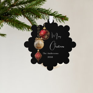 Carte Décorative Décor de Noël noir roux