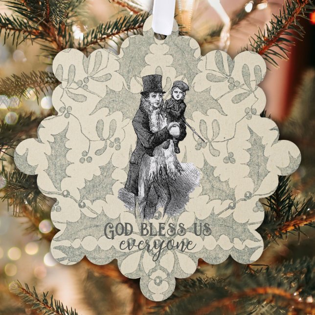 Carte Décorative Dieu nous bénisse tous Dickens Noël Carol (Créateur téléchargé)