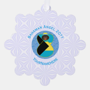 Carte Décorative Drapeau des Bahamas Ange noir personnalisé