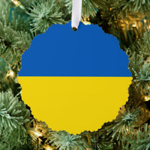 Carte Décorative drapeau ukrainien bleu et jaune mignon