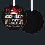 Carte Décorative Drôle Correspondant Noël Le Plus Susceptible De Fê<br><div class="desc">C'Est Drôle De Faire La Fête Avec Les Elfes.</div>