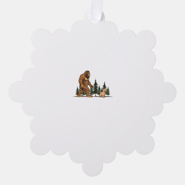 Carte Décorative Drôle Labradoodle Bigfoot Chien Marche Chien Maman (Recto)