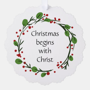 Carte Décorative Écriture chrétienne de Noël Sticker Écriture