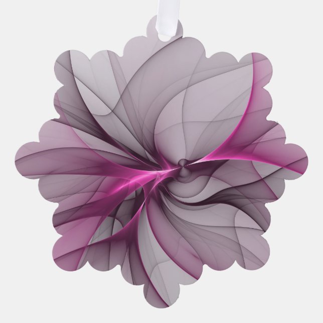 Carte Décorative Elégant Chaos Moderne Abstrait rose Fractal Art (Recto)