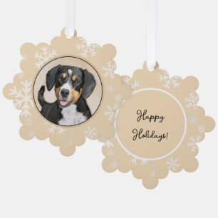 Carte Décorative Entlebucher Mountain Dog Painting Original Chien A