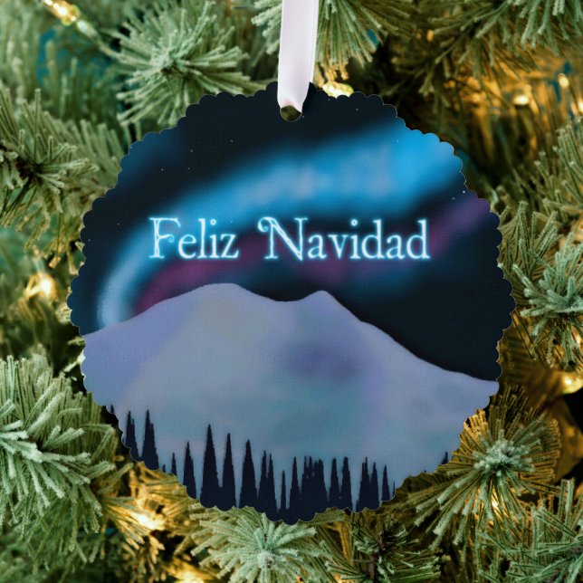 Carte Décorative Feliz Navidad - Blue Aurora (Insitu (Arbre))