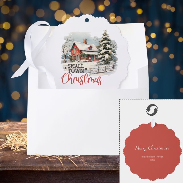 Carte Décorative Ferme de Noël rustique de petite ville (Créateur téléchargé)