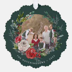 Carte Décorative Festif Floral Wreath Photo