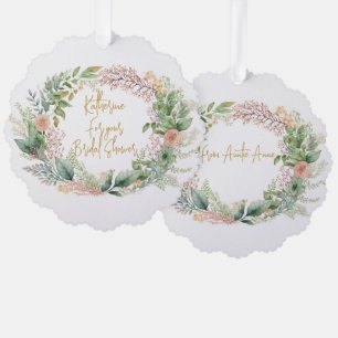 Carte Décorative Fête des mariées de courroie d'aquarelle florale