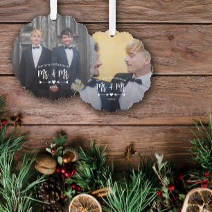 Carte Décorative Flèches Coeur Premier Noël Mr & Mr Photo