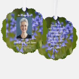 Carte Décorative Fleurs de jardin de jacinthes des bois Mémorial Ca