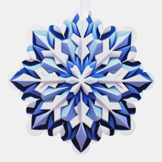 Carte Décorative Flocon de Neige Bleu Détaille