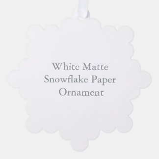 Carte Décorative Flocon de neige Papier Mat