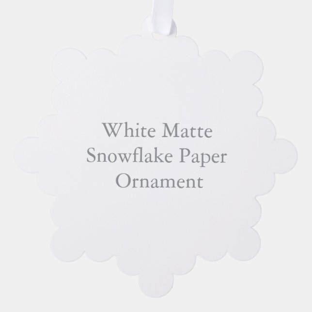 Carte Décorative Flocon de neige Papier Mat (Recto)