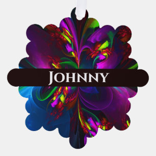 Carte Décorative Floral moderne Art Abstrait Rouge Bleu Motif #15