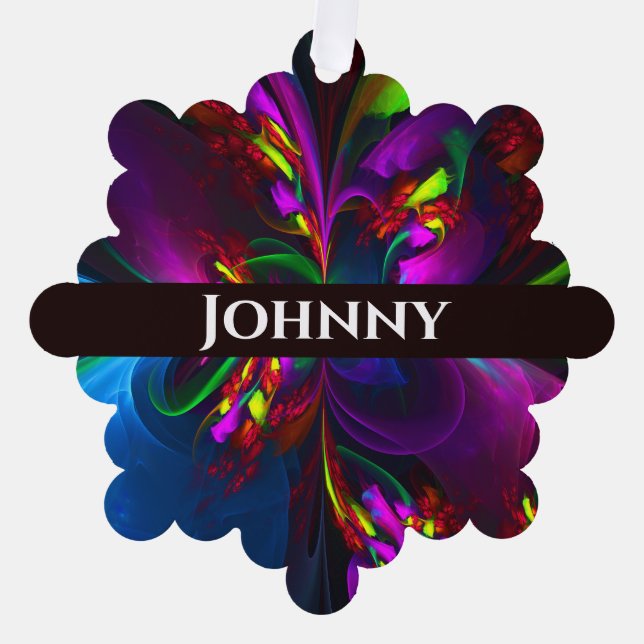 Carte Décorative Floral moderne Art Abstrait Rouge Bleu Motif #15 (Recto)