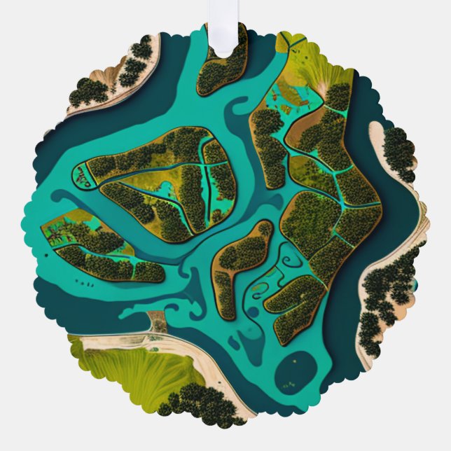 Carte Décorative Futuristic Marshlands (Recto)