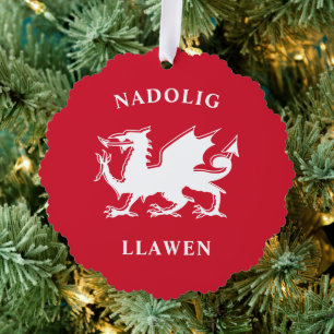 Carte Décorative Gallois Joyeux Noël Simple Celtique Nadolig Llawen
