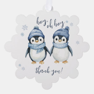 Carte Décorative garçon oh garçon baby shower d'hiver