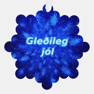 Carte Décorative Gleðileg Jól - Snowburst