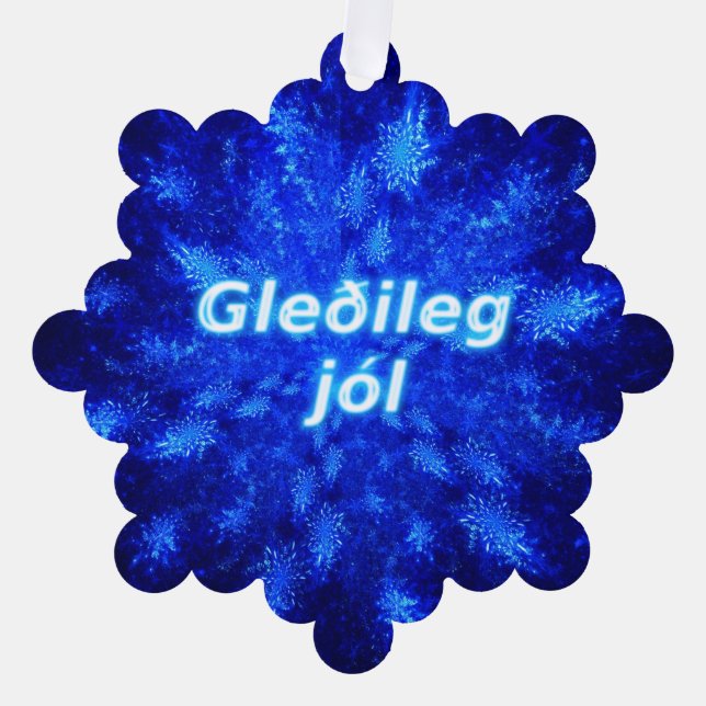 Carte Décorative Gleðileg Jól - Snowburst (Recto)