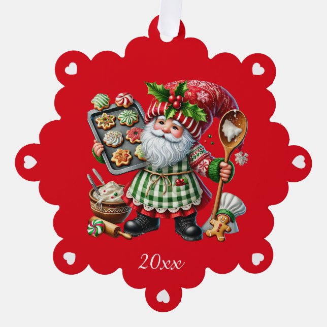 Carte Décorative Gnome de Noël personnalisé (Recto)