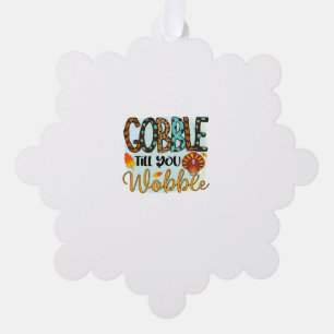 Carte Décorative Gobble Till you Wobble Graphic Chemise Thanksgivin