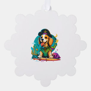 Carte Décorative Golden Retriever Chien Pirate
