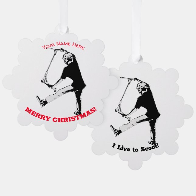 Carte Décorative Grabbing - Stunt Scooter Trick (Recto/Verso)