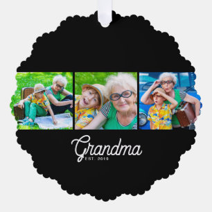 Carte Décorative Grand-mère Script Black 3 Photo