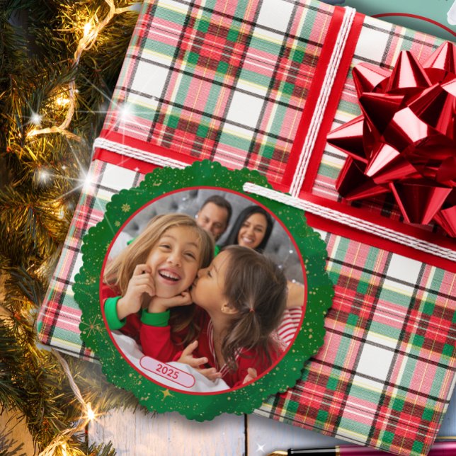 Carte Décorative Green Photo Fun Marching Reindees (Créateur téléchargé)